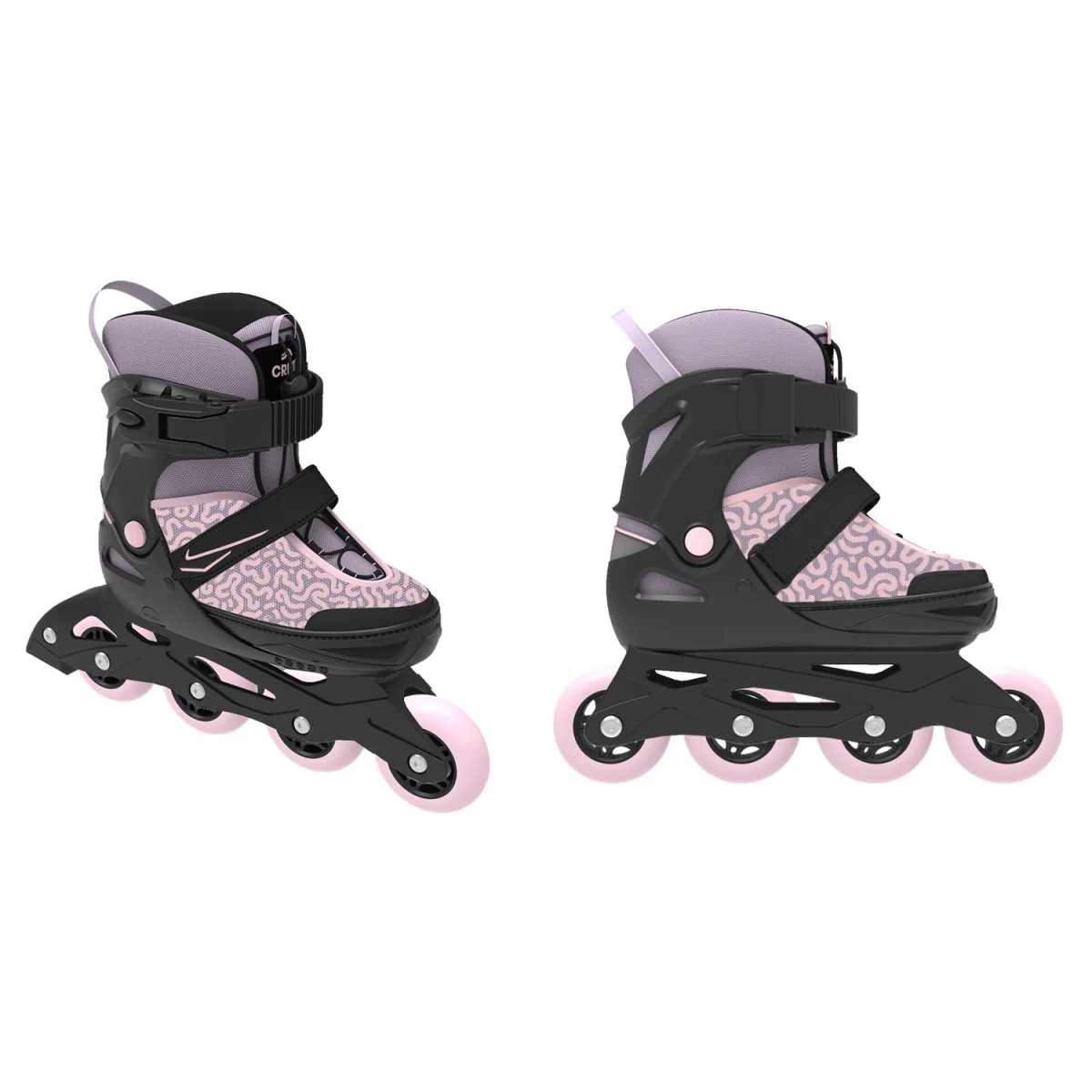 CRIVIT Kinder-softboot-inline-skates, met aantrekhulp en draaggreep (Roze, 29-33) - B-keus zeer goed