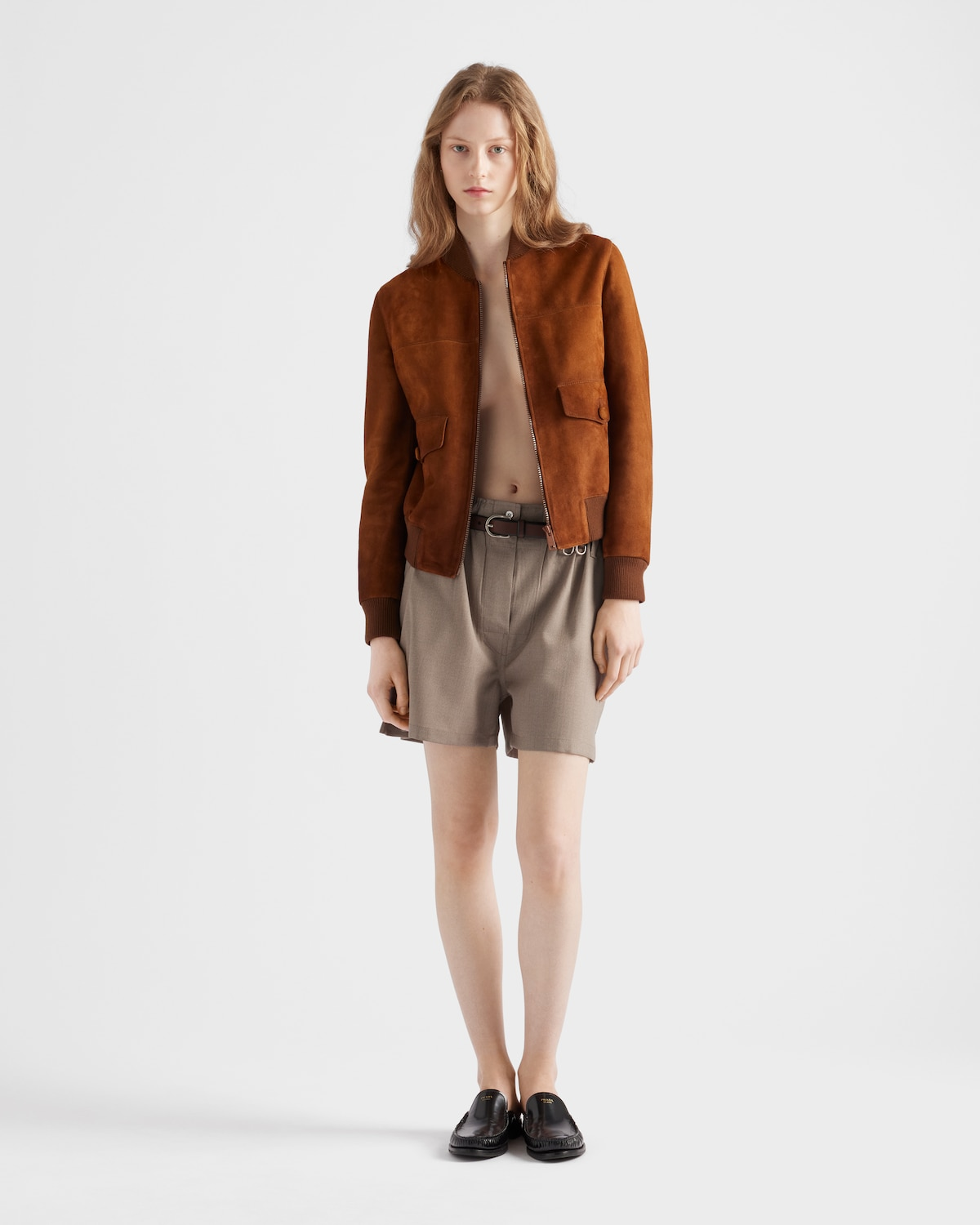 Arthur Faux Suede Relaxed Fit Bomber Jacket