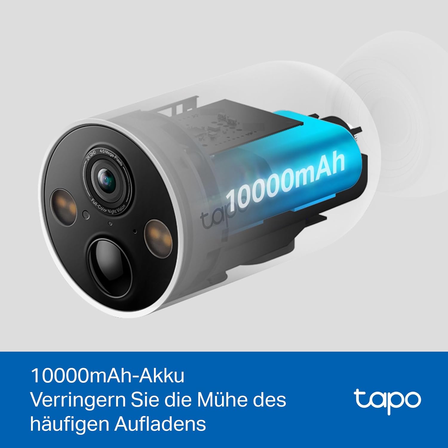 Tapo C425 Außenkamera Akku, 4-Pack | Überwachungskamera aussen mit Magnetische Basis, 2K Auflösung, WLAN, 10000-mAh-Akku, 150° FOV, Kein Hub erforderlich, Unterstützt Solarpanel, Alexa-kompatible