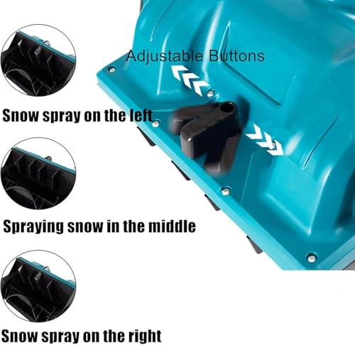 WaaYb Spazzaneve Spazzolato con Pala per Rimozione Neve Senza Fili, Spazzaneve Elettrico con Regolazione in 3 Direzioni, Spazzaneve a Spinta Manuale con Pala da Neve Distanza di Lancio di 20 FT : Amazon.it: Giardino e giardinaggio
