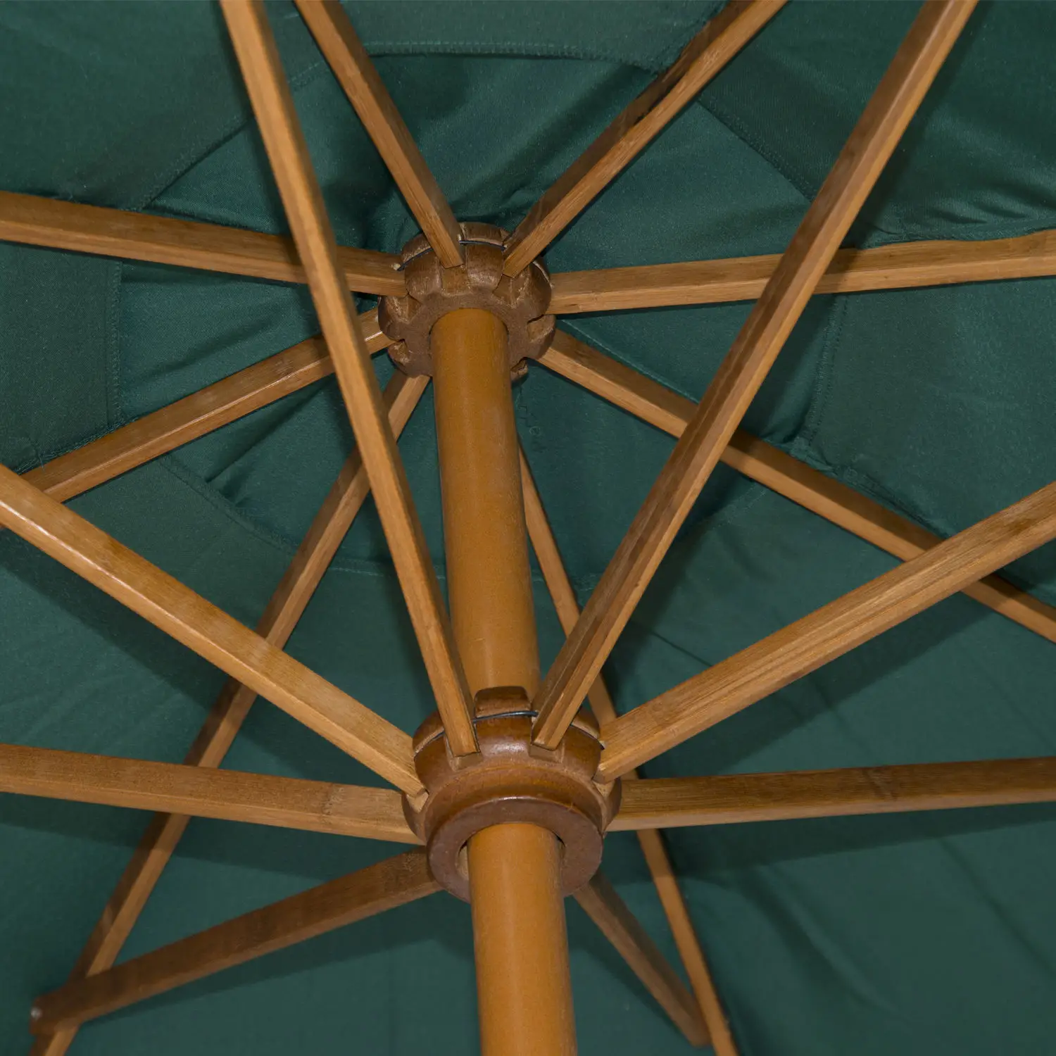 Outsunny parasol tuin UV-bestendig handzwengel populierenhout