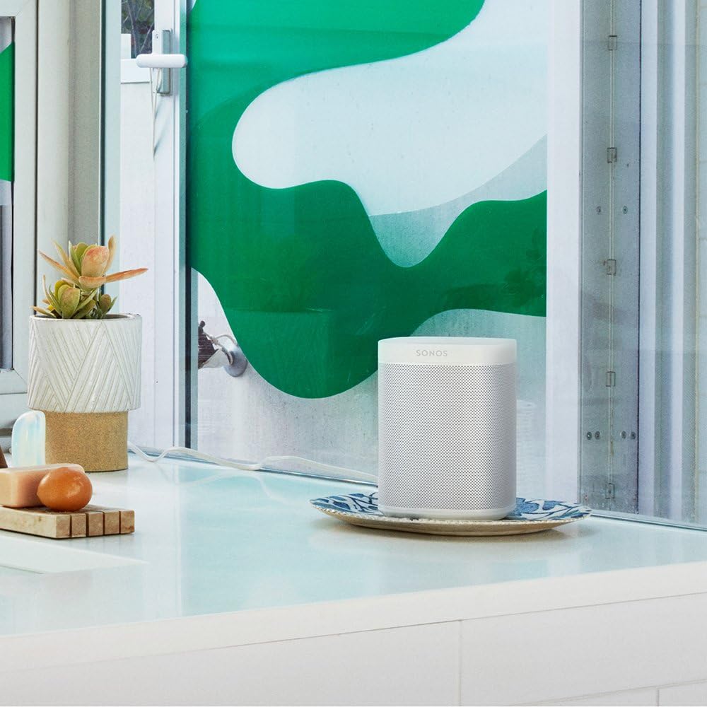 Sonos One Smart Speaker, schwarz – Intelligenter WLAN Lautsprecher mit Alexa Sprachsteuerung, Google Assistant & AirPlay – Multiroom Speaker für unbegrenztes Musikstreaming