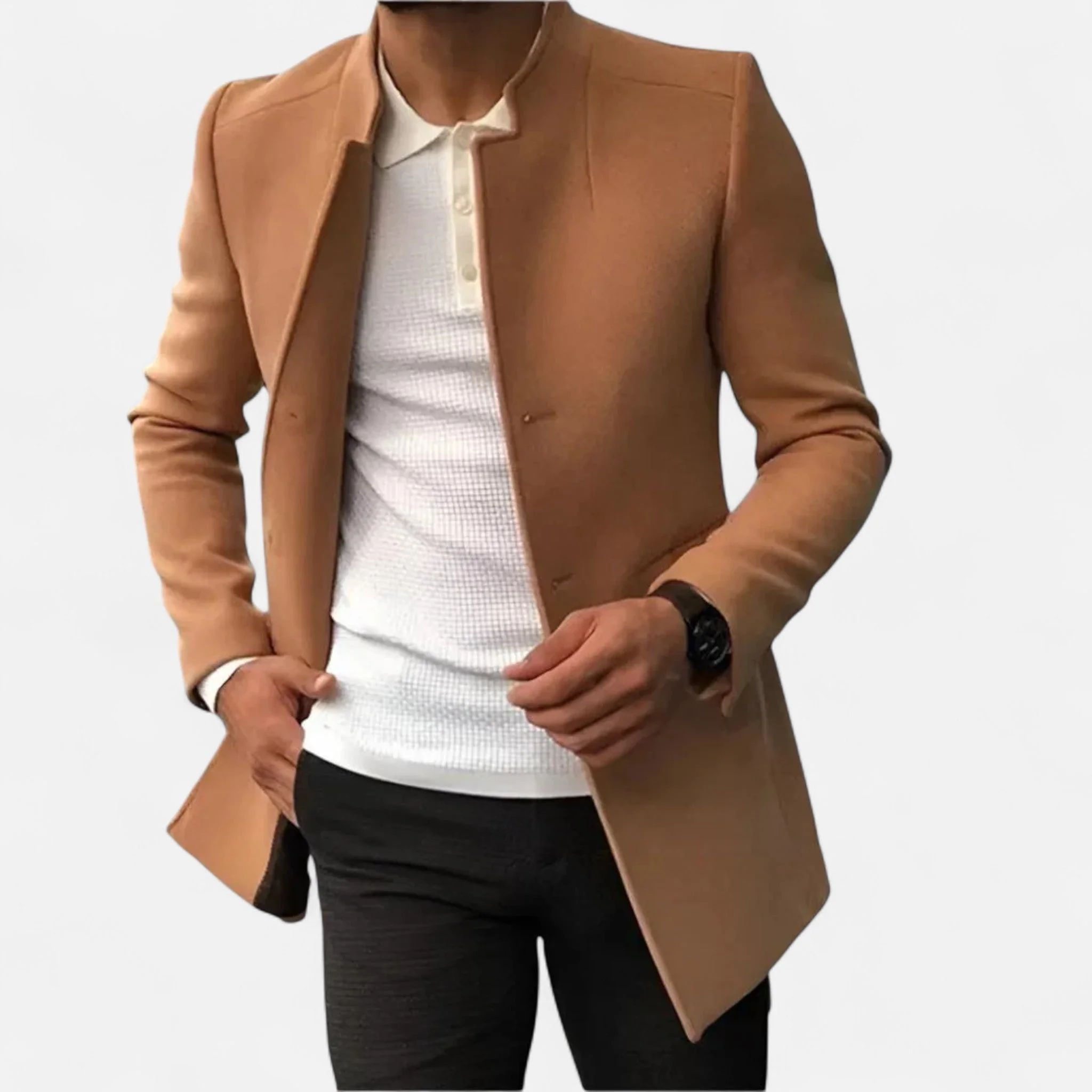 Eleganter Herren-Wollmantel mit zeitloser Eleganz