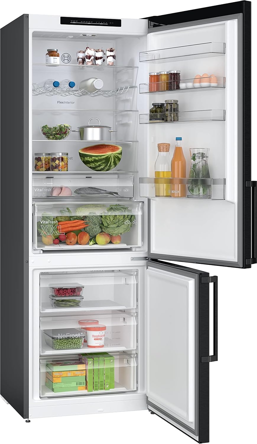 Bosch Réfrigérateur série 4 C inox, 440 l, acier inoxydable