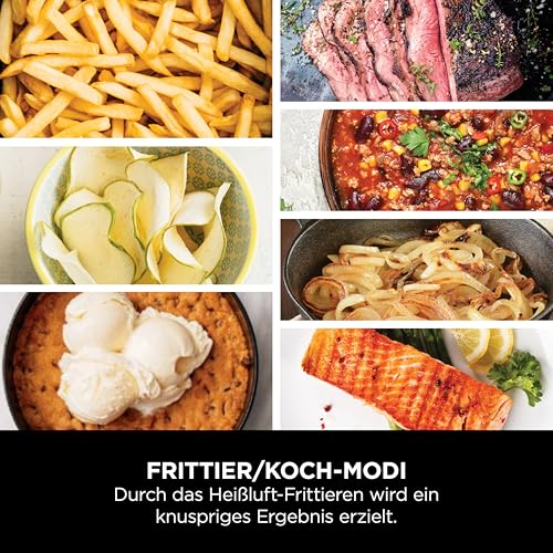 2025 Ninja Speedi Multikoker, 5,7L, 10-in-1 Multikoker, Airfryer, Slow Cooker, Grillen, Bakken, Zwart & Koper ON400EUCP