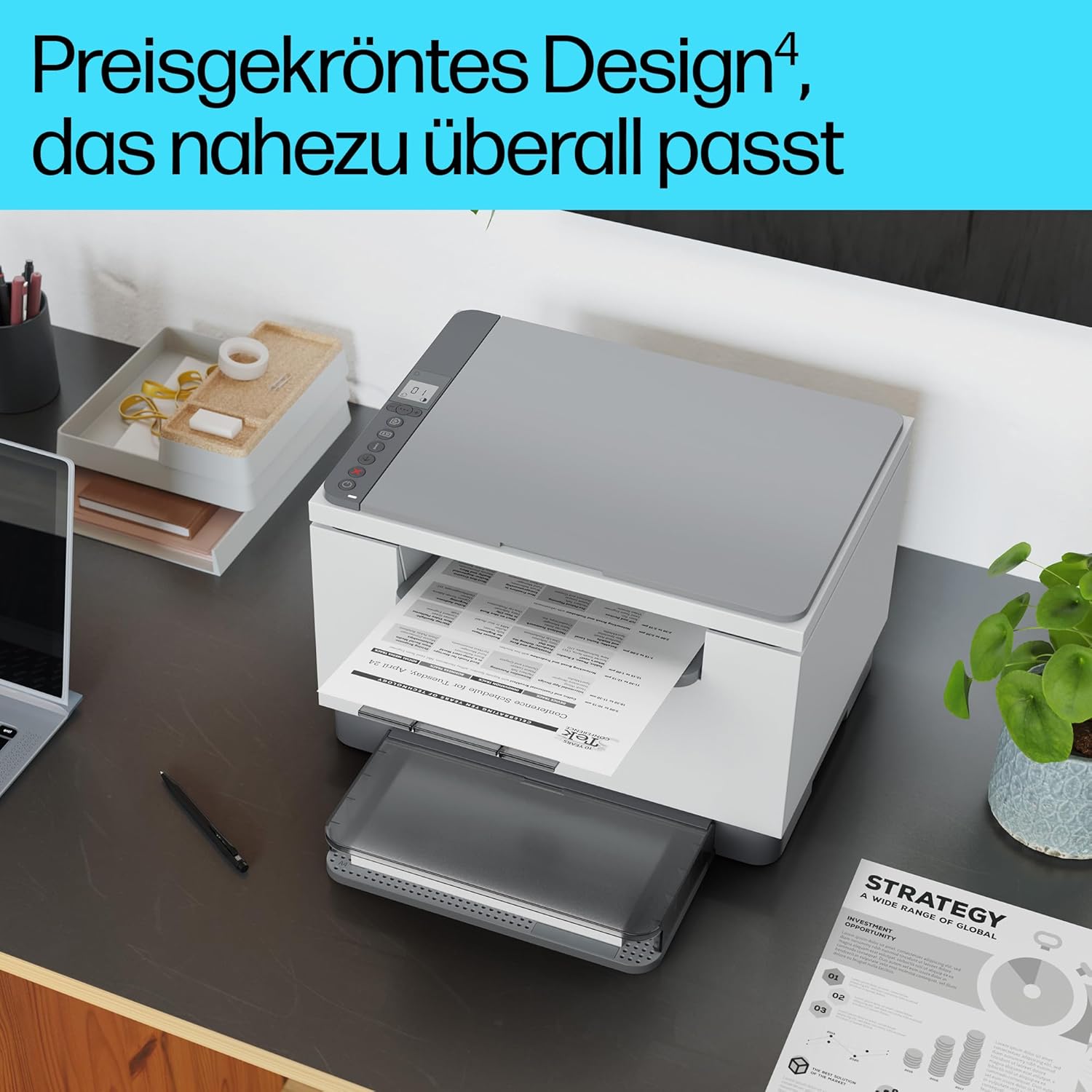 HP LaserJet MFP M235sdw Multifunktions-Laserdrucker Schwarzweiß, Drucken, Kopieren, Scannen, Automat.beidseitiger Druck, Dual-Band Wi-Fi, USB, LAN, HP Smart App, Intelligente Benutzeroberfläche
