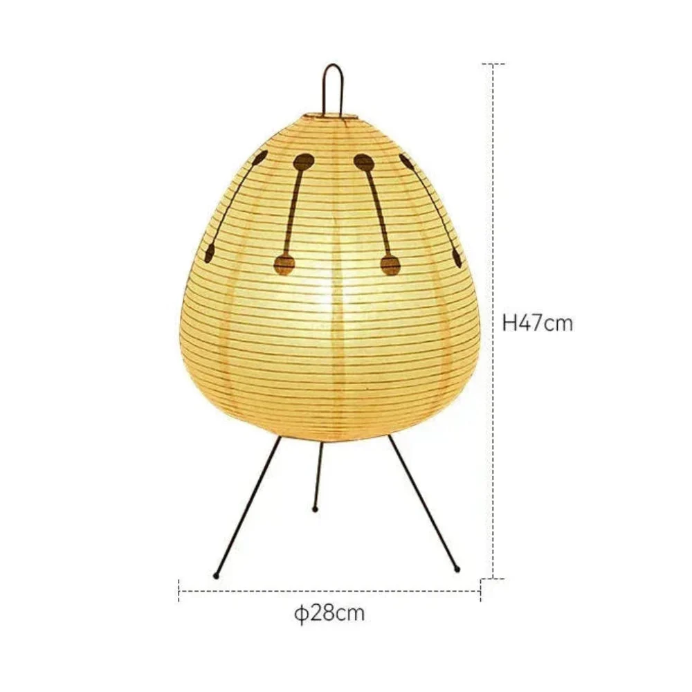 Japanische Retro-Tischlampe aus Reispapier