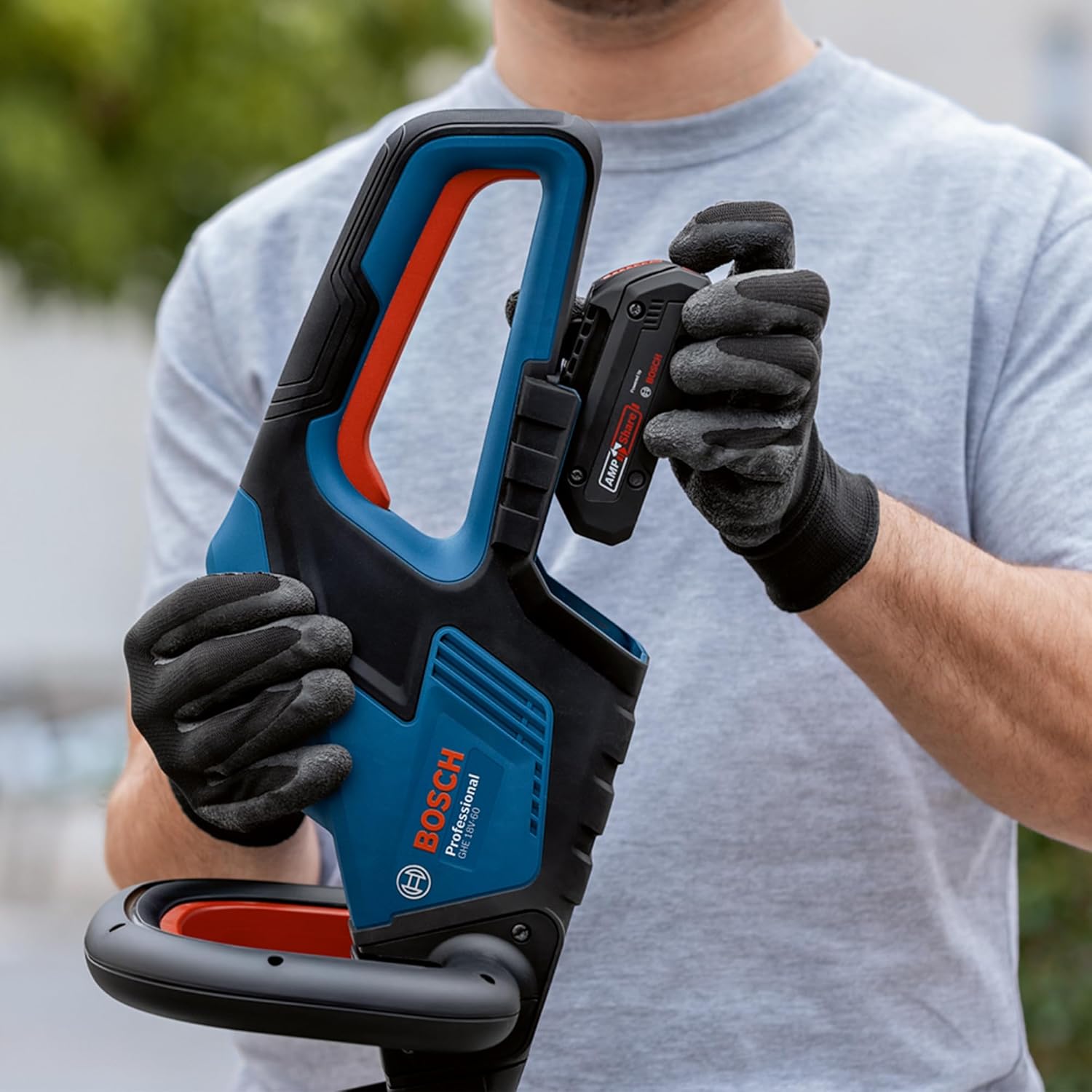 Bosch Professional 18V System Akku-Heckenschere GHE 18V-60 (bürstenloser Motor, Schnittkapazität von 20 mm)