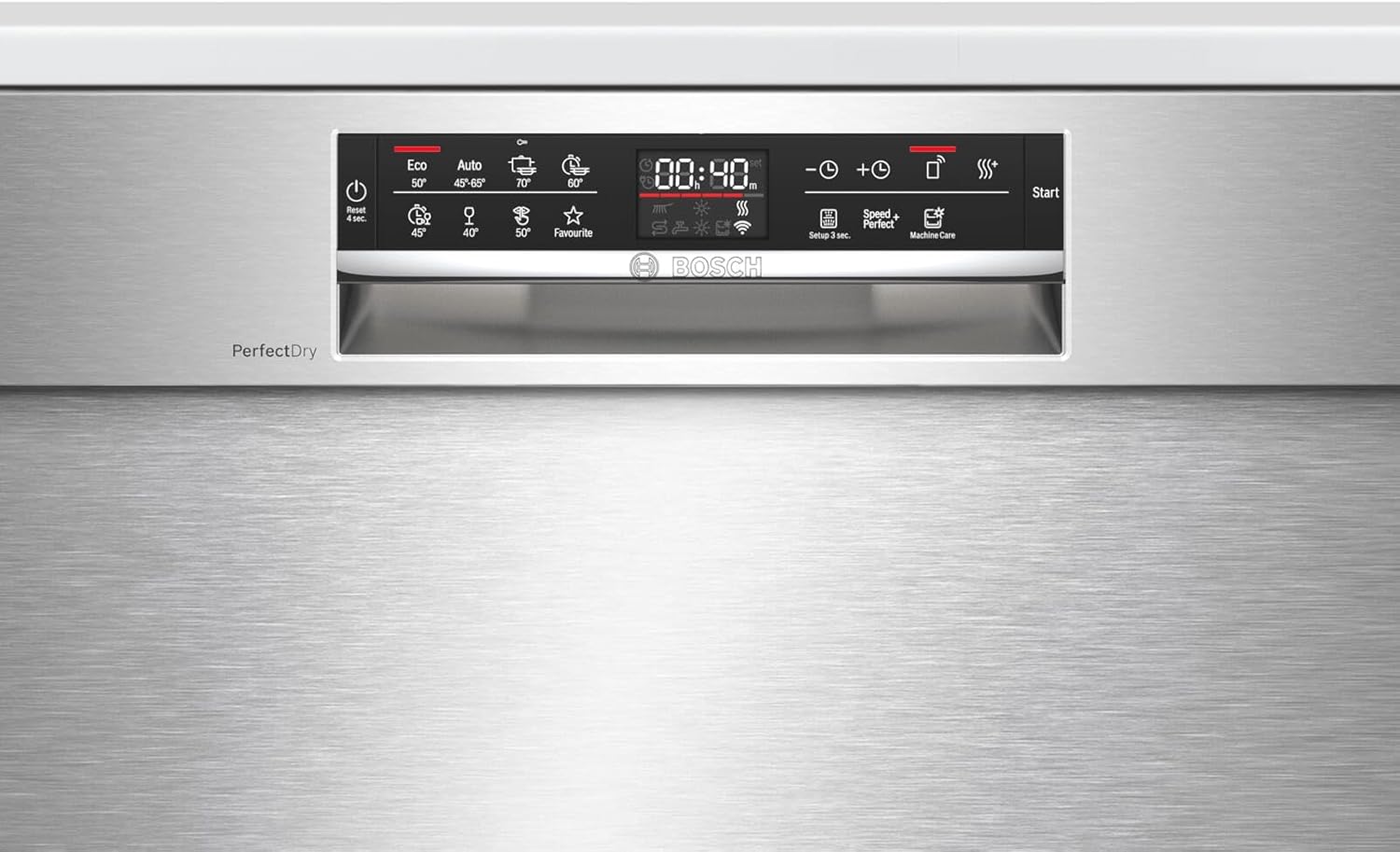 Bosch SMU6ZCS49E Serie 6 Unterbau-Geschirrspüler/C / 60 cm/Edelstahl / 75 kWh/100 Zyklen / 14 MGD/SuperSilence/EmotionLight/VarioSchublade/Home Connect