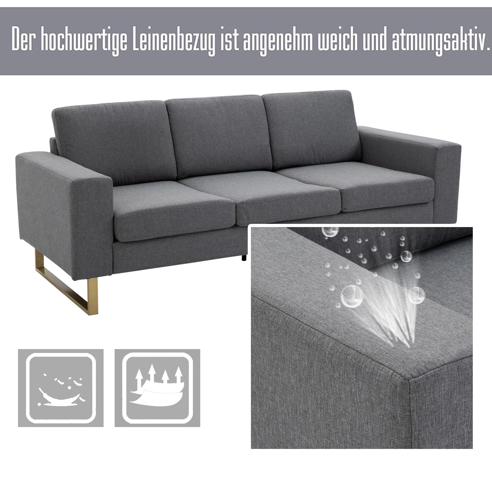 bank gestoffeerde 3-zitsbank tv-fauteuil gestoffeerde bank loungebank kussen