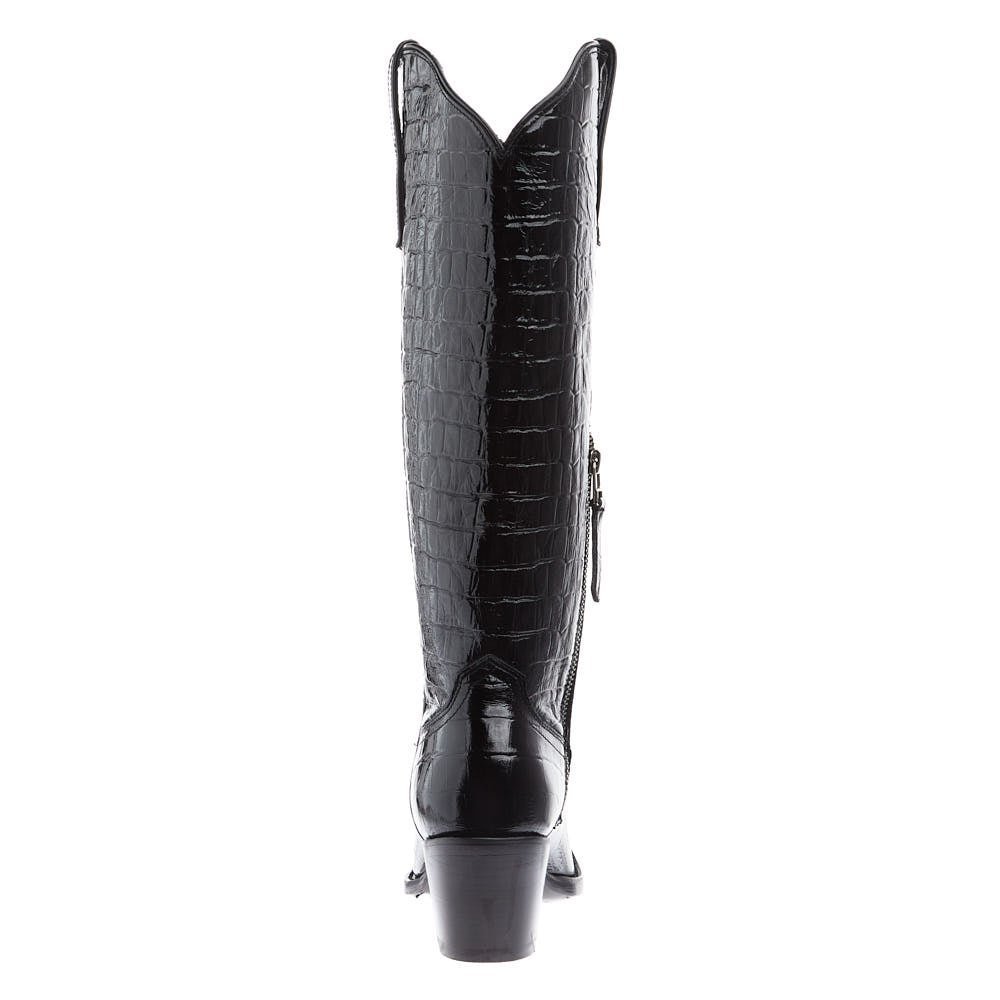 Women’s ARIAT Casanova Black Patent Leather Crocodile Print Boot Black