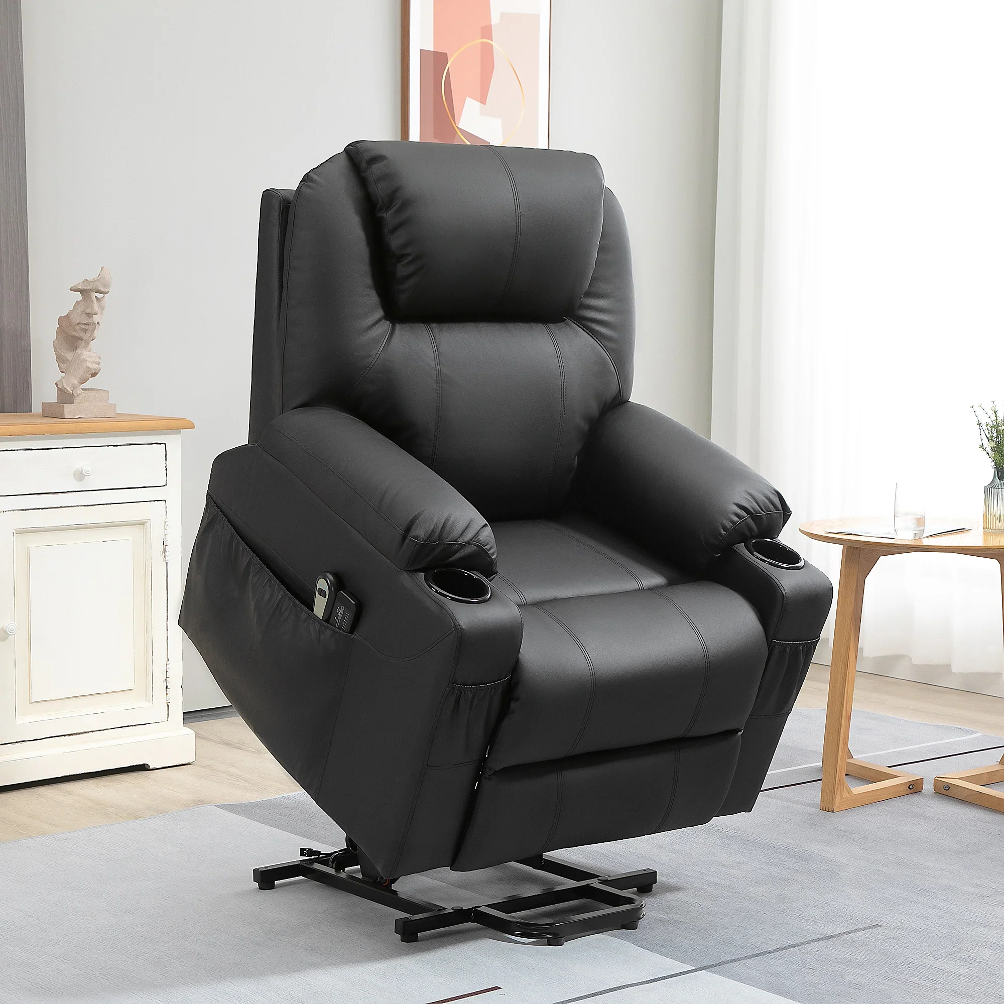 HOMCOM Sta-op stoel elektrisch Massage Ligfunctie