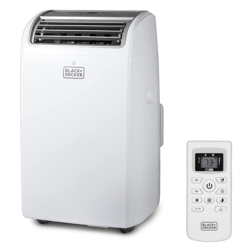 BLACK+DECKER Air Conditioner, 14,000 BTU Air Conditioner Portable for Room up to 700 Sq. Ft. with Remote Control, White
