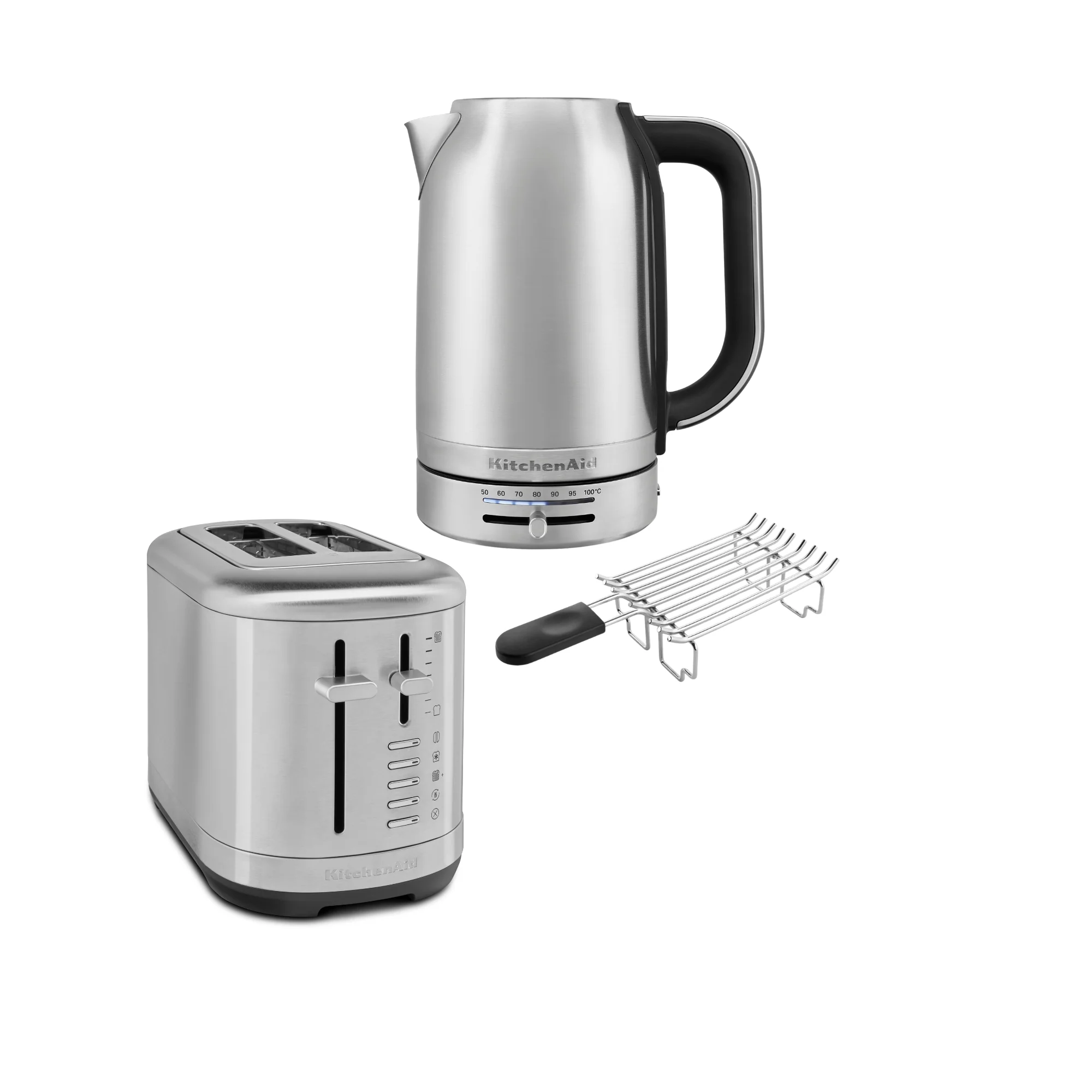 2025 KitchenAid Ontbijtpakket inclusief Waterkoker 5KEK1701, Toaster 5KMT2109 + Broodjeshouder