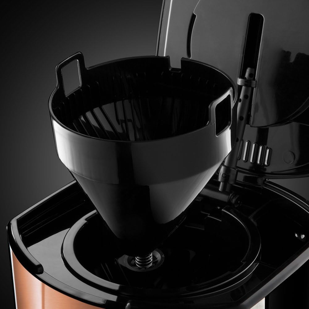 Russell Hobbs Toaster [für 2 Scheiben] Luna Edelstahl Kupfer (extra breite Toastschlitze, inkl. Brtchenaufsatz, 6 Brunungsstufen + Auftau- & Aufwrmfunktion, 1550W) 24290-56