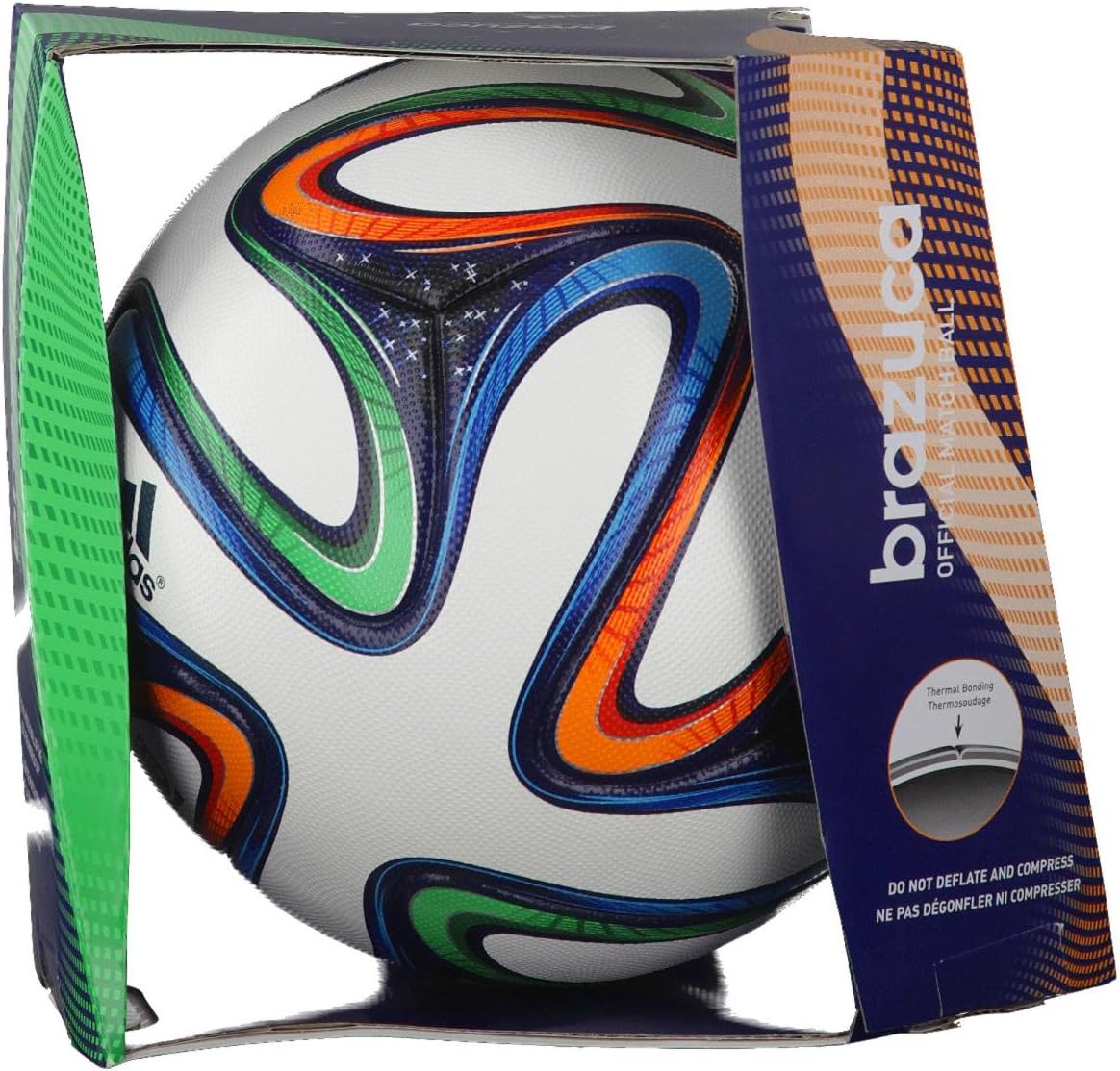 adidas Spielball Brazuca Offical Match Ball, Vicred/Lgfogo/Crared, 5, G73617
