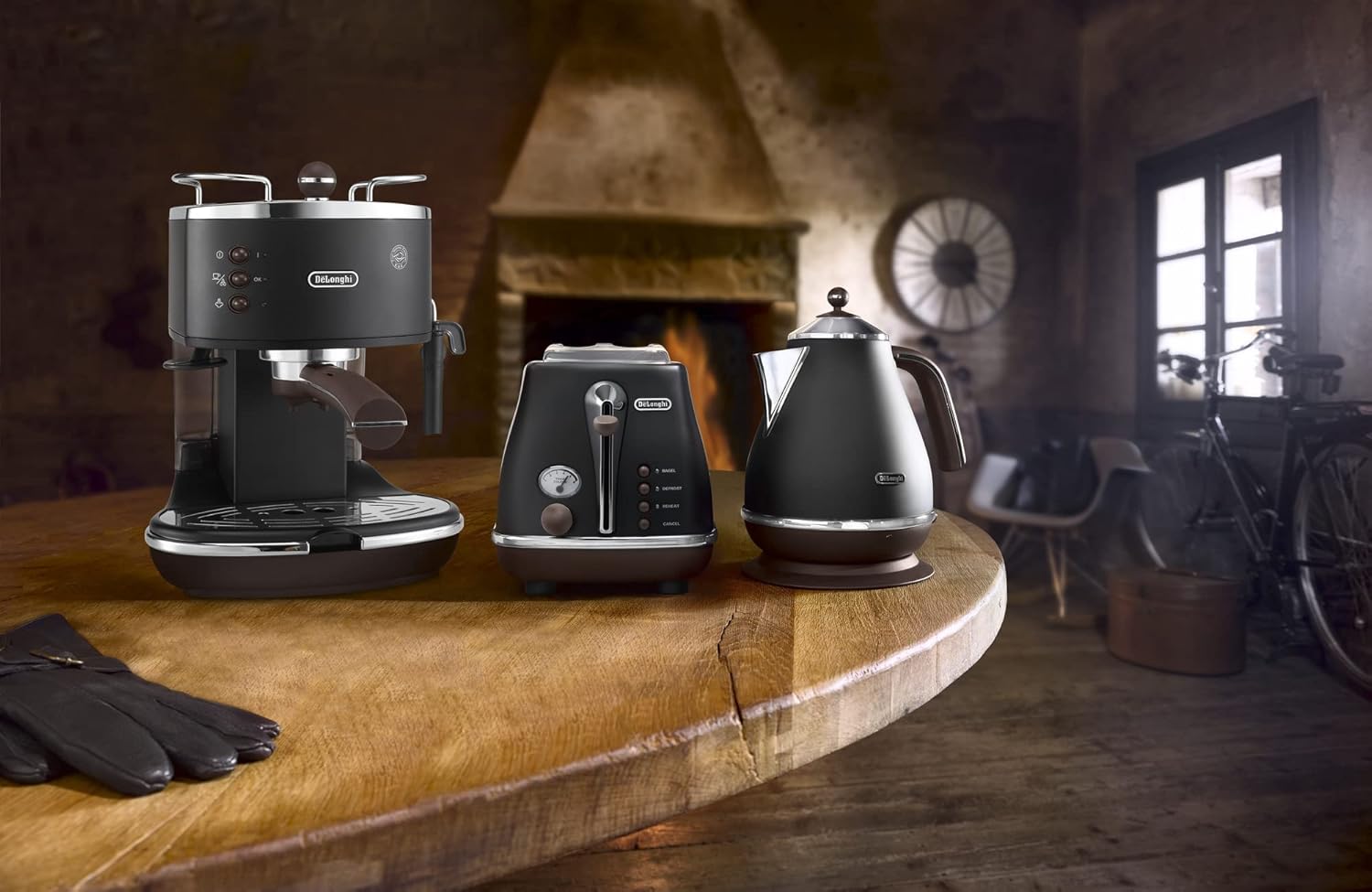 De'Longhi Icona Vintage ECOV 311.GR – Espresso Siebträgermaschine im RetroLook, Espressomaschine mit manuellem Milchaufschäumer, für Kaffeepulver oder ESE Pads, 1,4 l Wassertank, grün