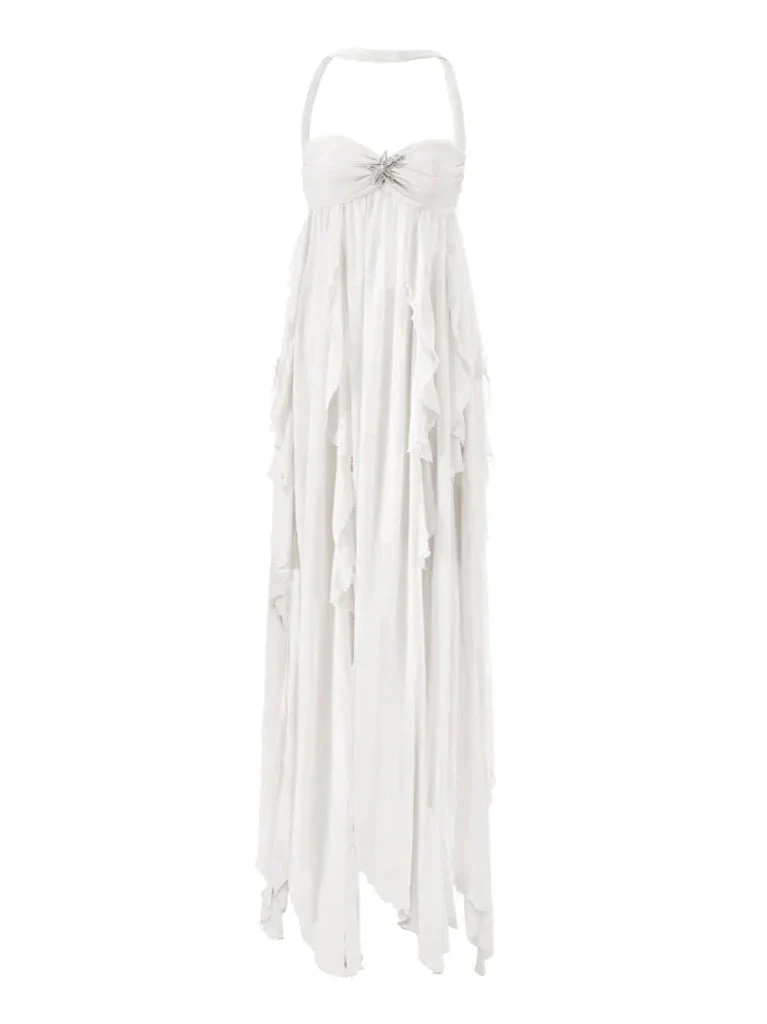 ?therisches Maxikleid mit Neckholder und r��ckenfreiem Design