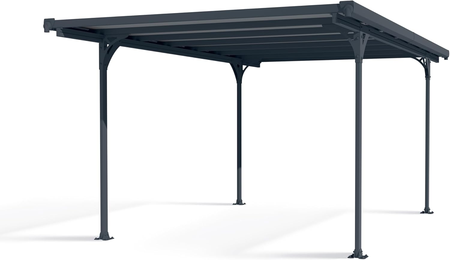 Canopia by Palram Carport Bausatz Verona 5000 504 x 299cm Einzelcarport Polycarbonat in Anthrazit für PKW aus rostfreiem Aluminium