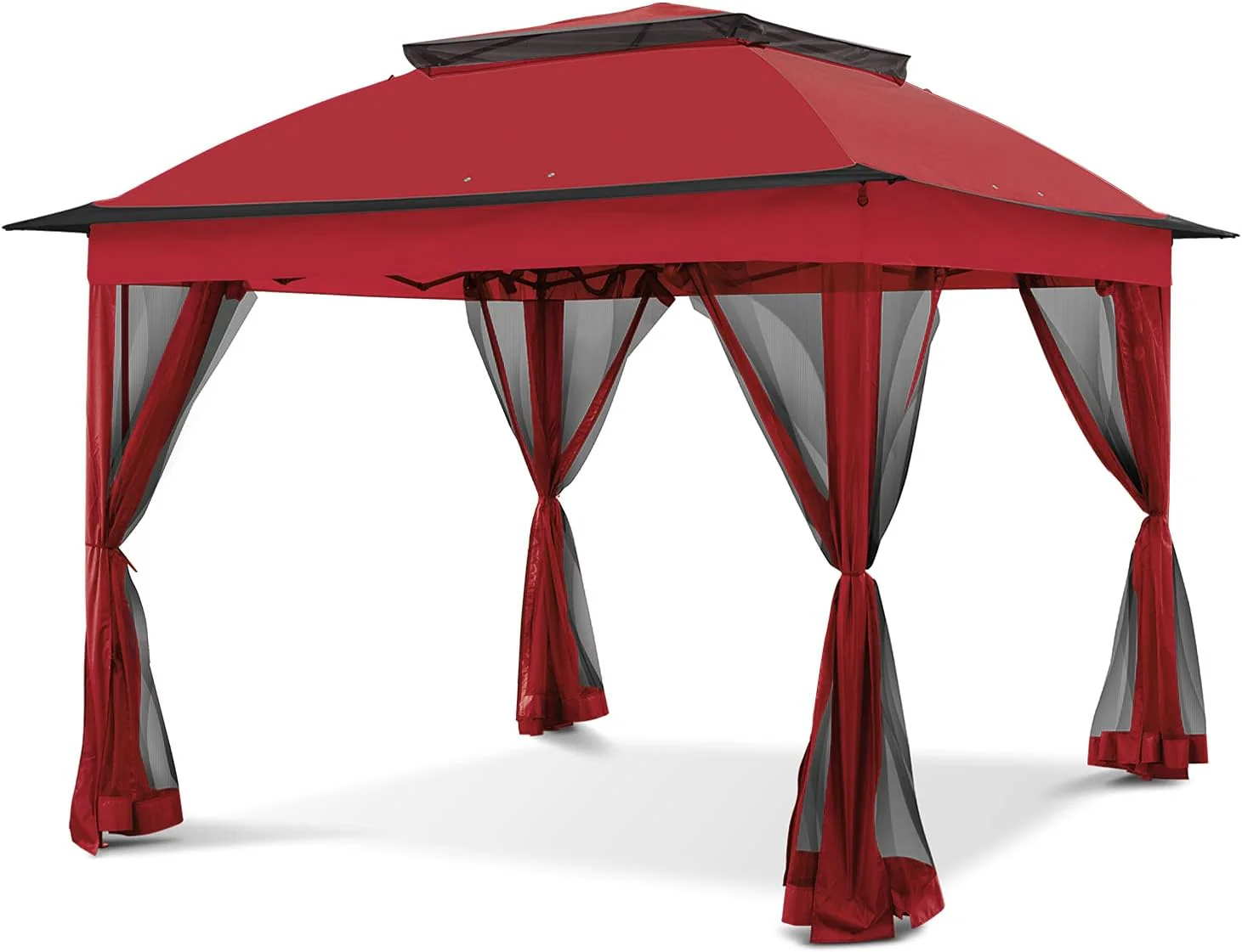 COOS BAY 11x11 Pop Up Gazebo with Mesh Netting. Instant Outdoor Canopy Tent. Water Resistant Shelter with UPF 50+ UV Protection. 121 Sq Ft Coverage. Beige