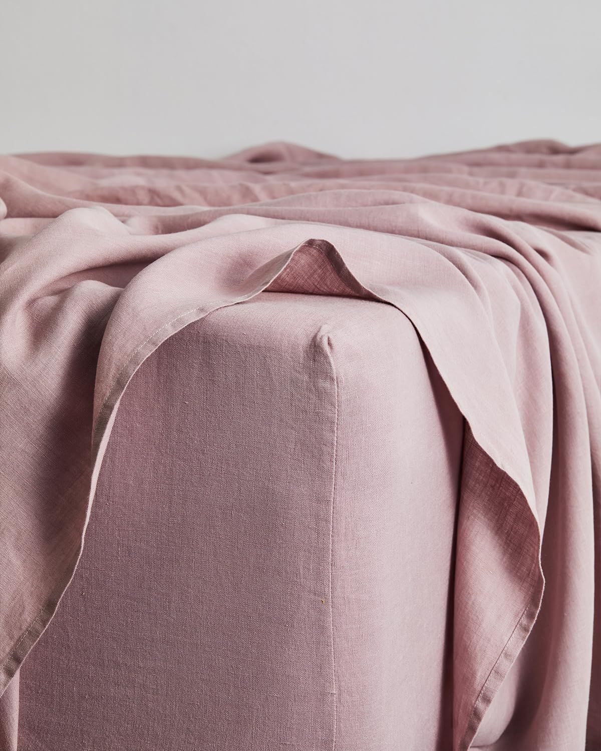 Luxury French Flax Linen Fitted Sheet, Single - Lavender