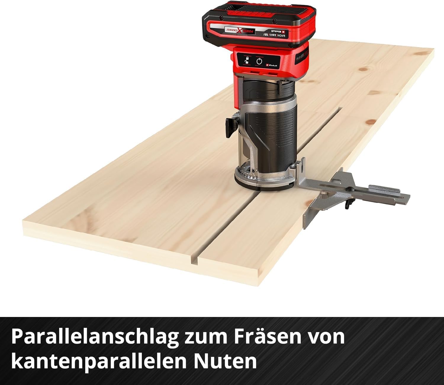 Einhell Professional Akku-Kantenfräse TP-ET 18 Li BL-Solo Power X-Change (18V, Li-Ion, 40 mm Hubhöhe, Brushless-Motor, Lieferung ohne Akku & ohne Ladegerät)
