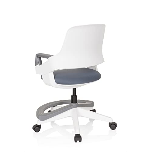 HJH Office 640510 Sedia da Ufficio Girevole per Bambini KID FLEX Tessuto, Sedia da Scrivania con Poggiapiedi, Regolabili in Altezza, Grigio : Casa e cucina