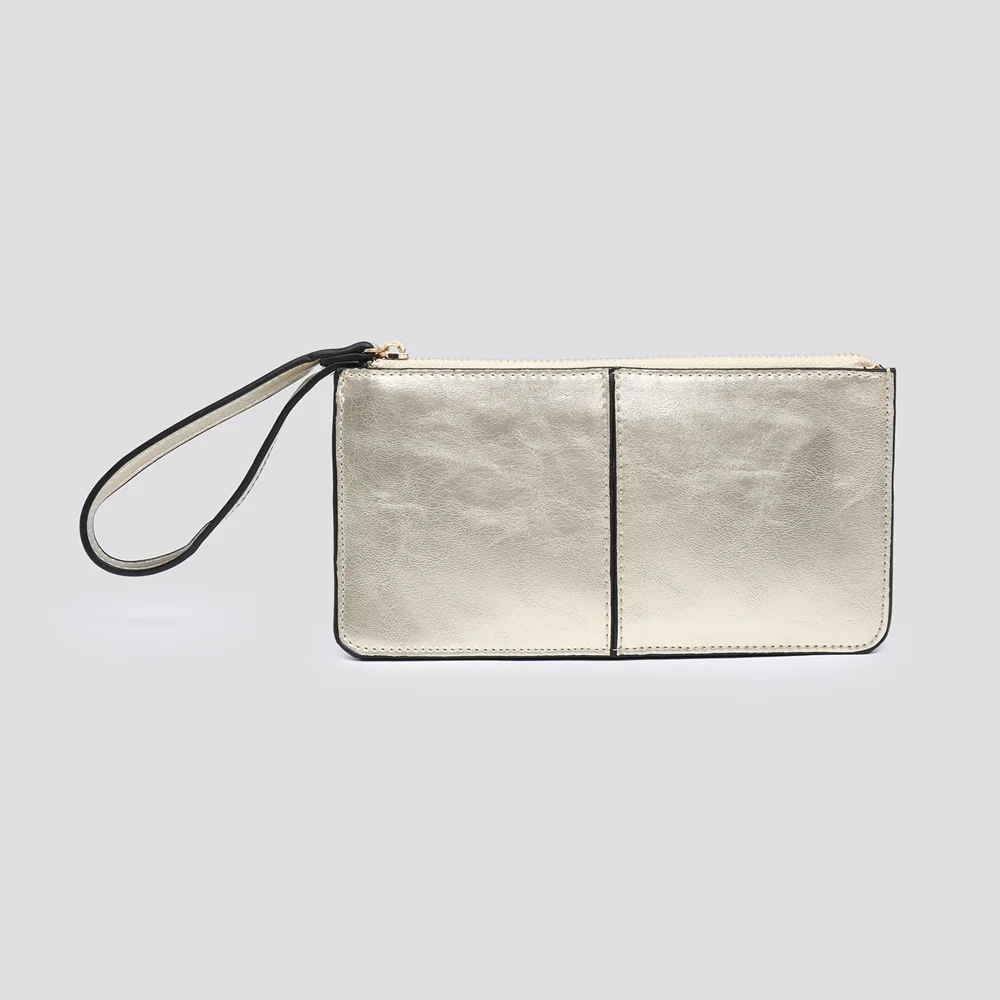 Zoe Zip Purse | Gold