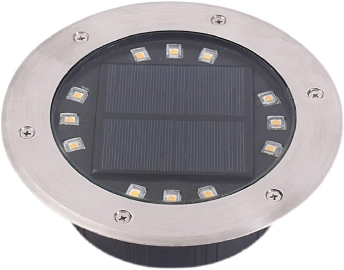 Outdoor LED So Buried Lights Waterproof IP65 Round Pathway Lights for Deck Garden Lawn and Patio Embedded Landscape Floor Lamps for Yard Decoration
