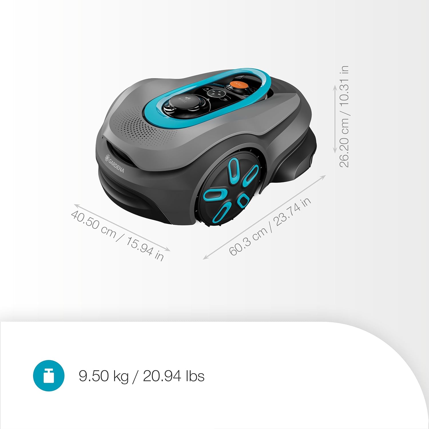 Gardena smart SILENO Sense 600 m2 Mähroboter: Technologie ohne Begrenzungskabel, Mähen mit KI, Eingebaute Kamera (19942-20)