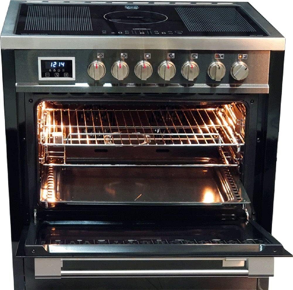 Kaiser Induktions-Standherd HC 93691 IS, Elektro Standherd 90 cm/Kaiser Empire mit Induktionskochfeld /5 Kochzonen/8 Multifunktions-Elektro-Backofen/Selbstreinigung/115 L