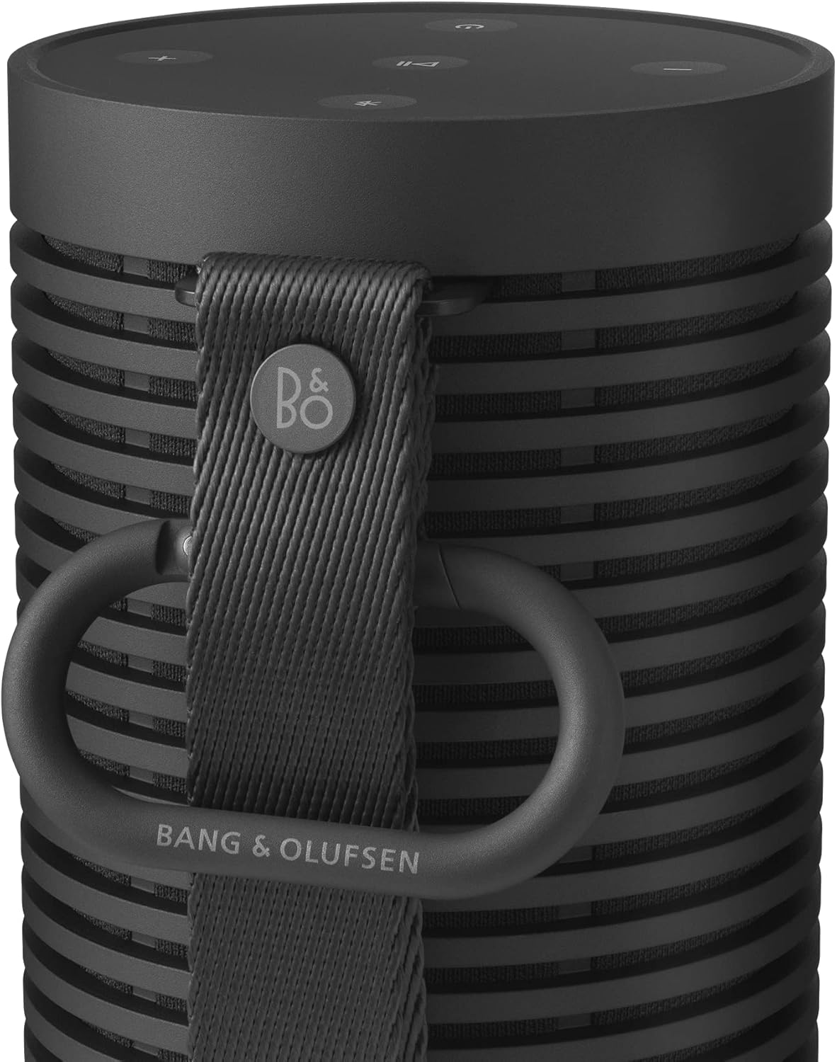 Bang & Olufsen Beosound Explore – Kabelloser tragbarer Bluetooth Outdoor-, Heim- und Reise, 27 Stunden Akkulaufzeit, wasserdichter 360° Lautsprecher + USB-C Ladekabel - Schwarz Anthracite