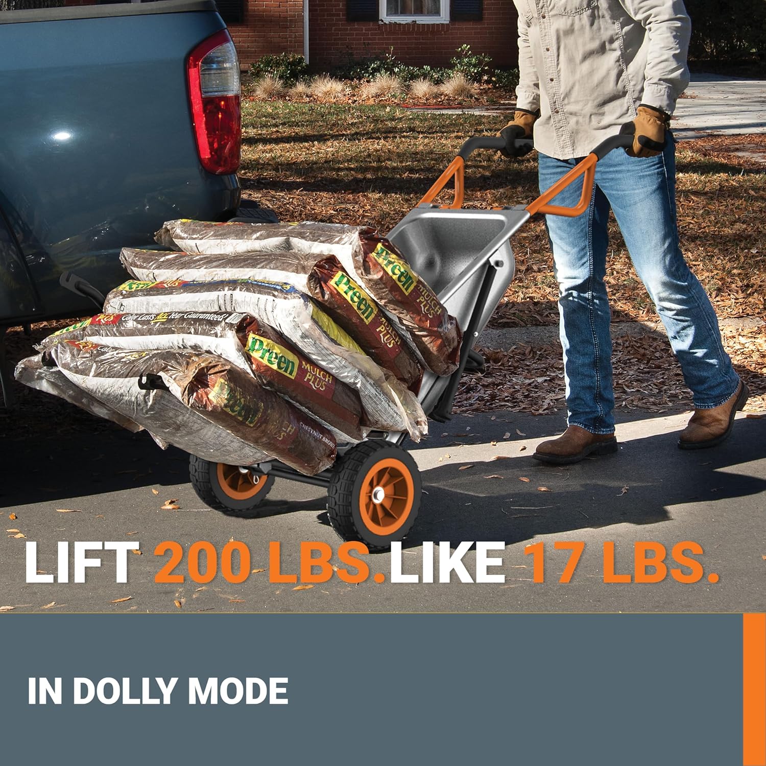 2025 Worx WG050 Tuinkar/Aerocart 8-in-1 �C Robuuste Kruiwagen/Handkar