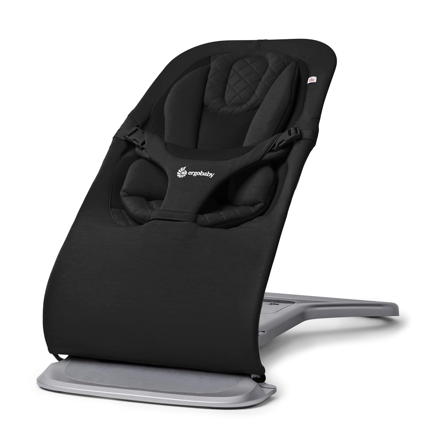 Ergobaby 3-in-1 Evolve Bouncer, Ergonomische Babywippe für Neugeborene ab Geburt bis zum Kleinkind, Babyschaukel mit Neugeboreneneinsatz (2,5 kg - 13,2 kg), Cream