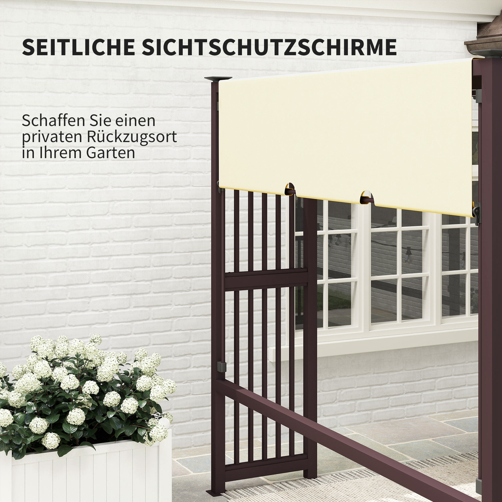 Outsunny Pergola Paviljoen 3x2,5m UV30+ Stabiel Winterbestendig Zonnescherm met Verstelbaar Schuifdak Donkerbruin