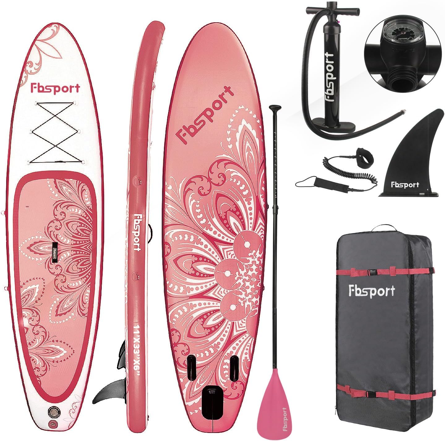 Premium-Stand-Up-Paddle-Board, Yoga-Board mit strapazierf?higem SUP-Zubeh?r und Tragetasche | Breiter Stand, Surf-Kontrolle, rutschfestes Deck, Leine, Paddel und Pumpe f��r Jugendliche und Erwachsene