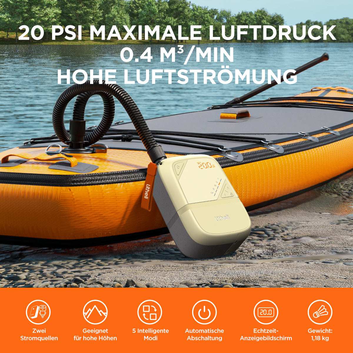 2025 U20 Elektrische Luchtpomp SUP