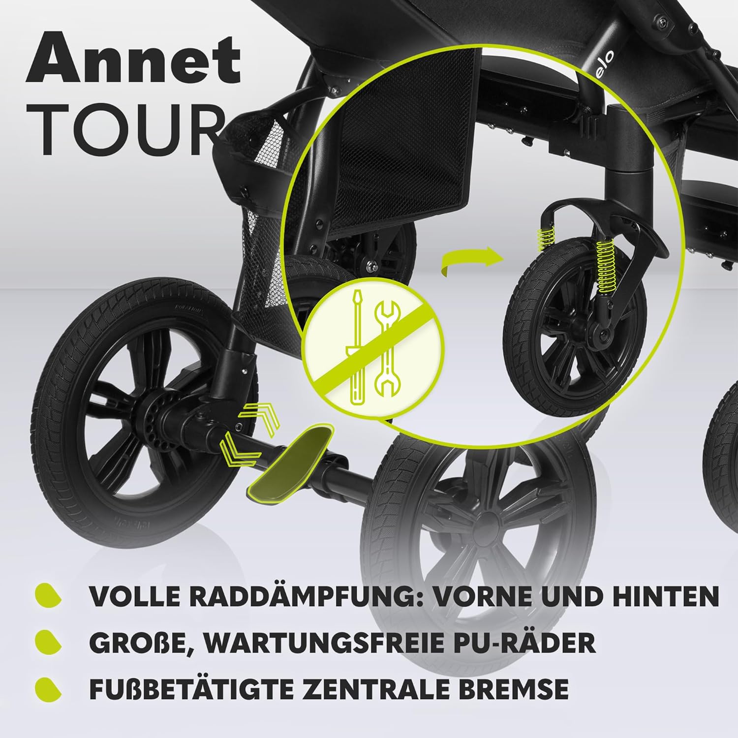 LIONELO Annet Plus Buggy bis 22 kg mit Liegefunktion, Kinderwagen klein zusammenklappbar mit Zubehör, Eva-Schaum-Räder, Moskitonetz, Fußdecke Getränkehalter, Korb