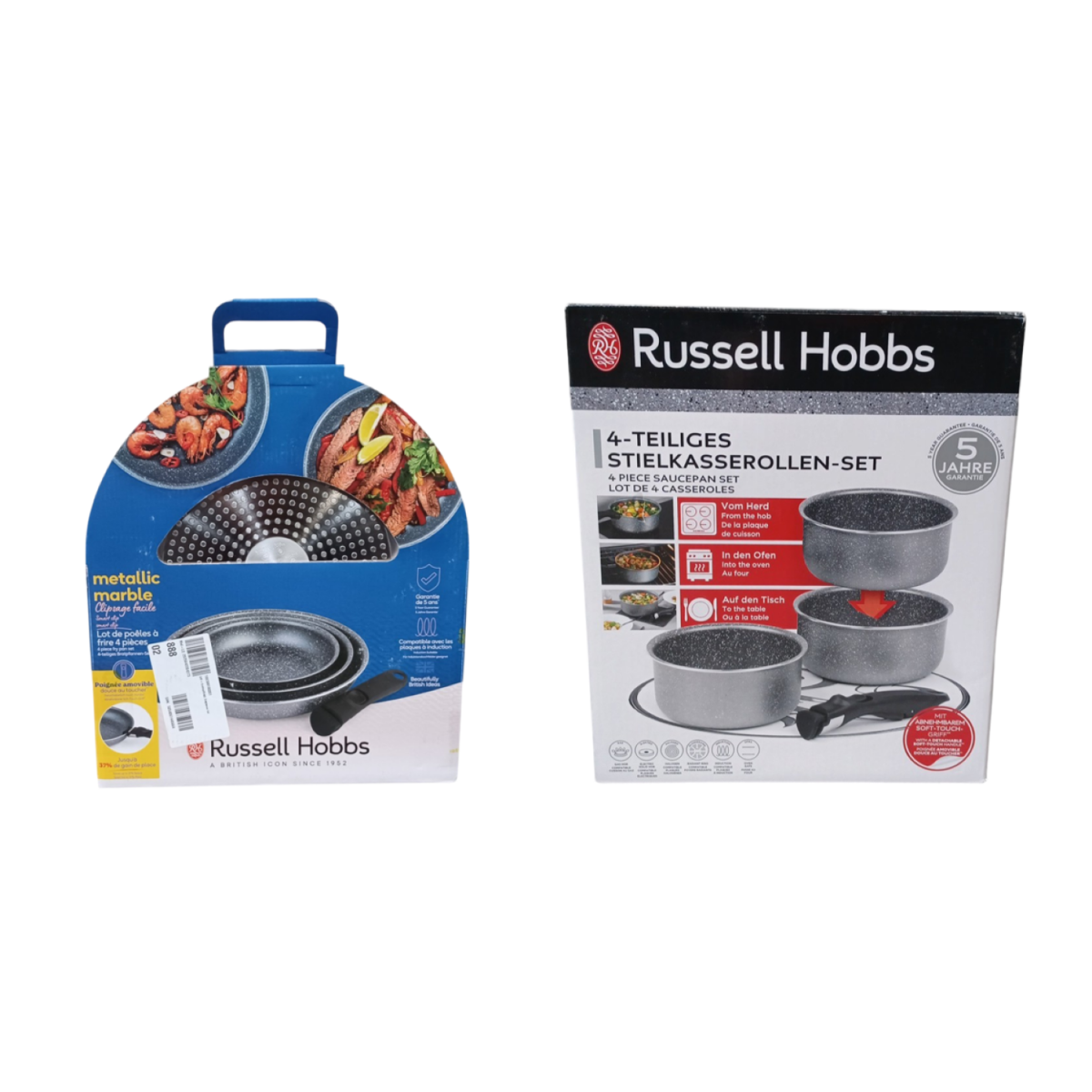 Russell Hobbs Kochtopf-/Bratpfannen-Set, mit abnehmbarem Griff - B-Ware