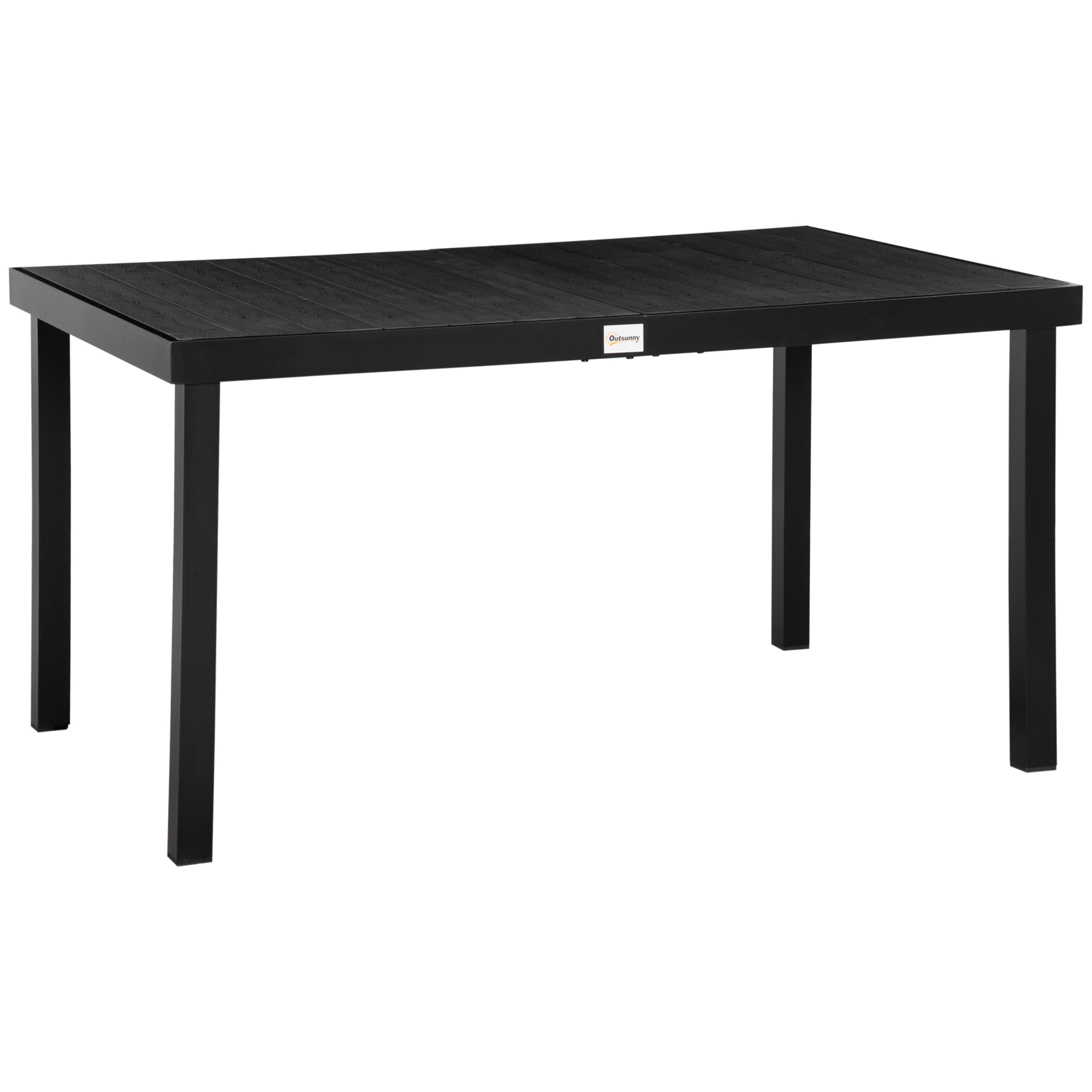 tuintafel voor 6 personen, aluminium 140cm x 90cm x 74cm