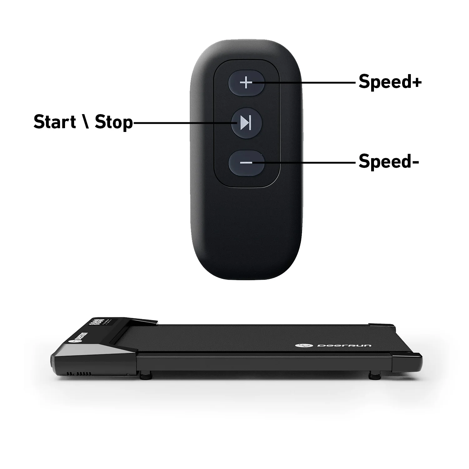 DeerRun Q1 Urban Mini loopband voor onder het bureau met afstandsbediening