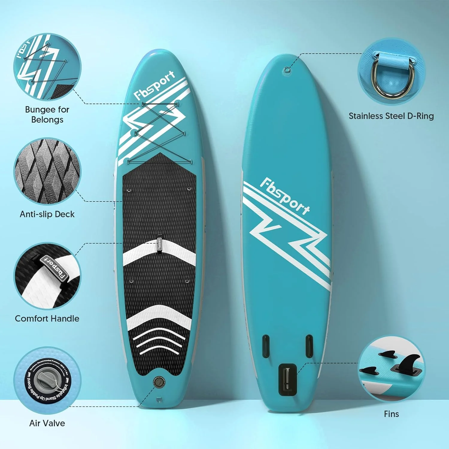 Premium-Stand-Up-Paddle-Board, Yoga-Board mit strapazierf?higem SUP-Zubeh?r und Tragetasche | Breiter Stand, Surf-Kontrolle, rutschfestes Deck, Leine, Paddel und Pumpe f��r Jugendliche und Erwachsene