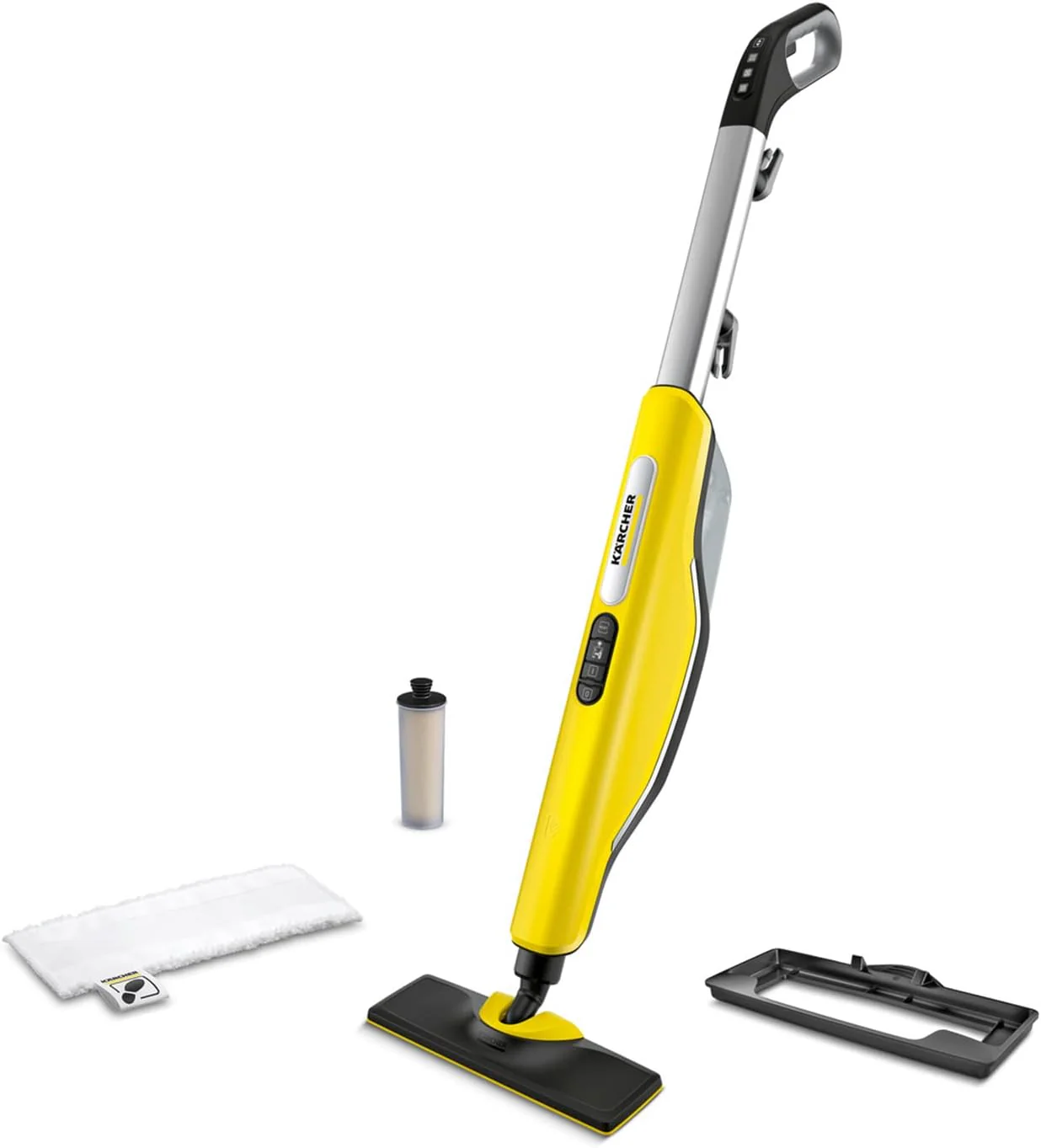K?rcher stoomreiniger SC 3 Upright EasyFix, opwarmtijd: 0,5 min., oppervlakteprestatie: ca. 60 m2, tank: 0,5 l, verwarmingsvermogen: 1.600 W, met vloermondstuk, vloerdoek, tapijtgeleider, ontkalkingspatroon