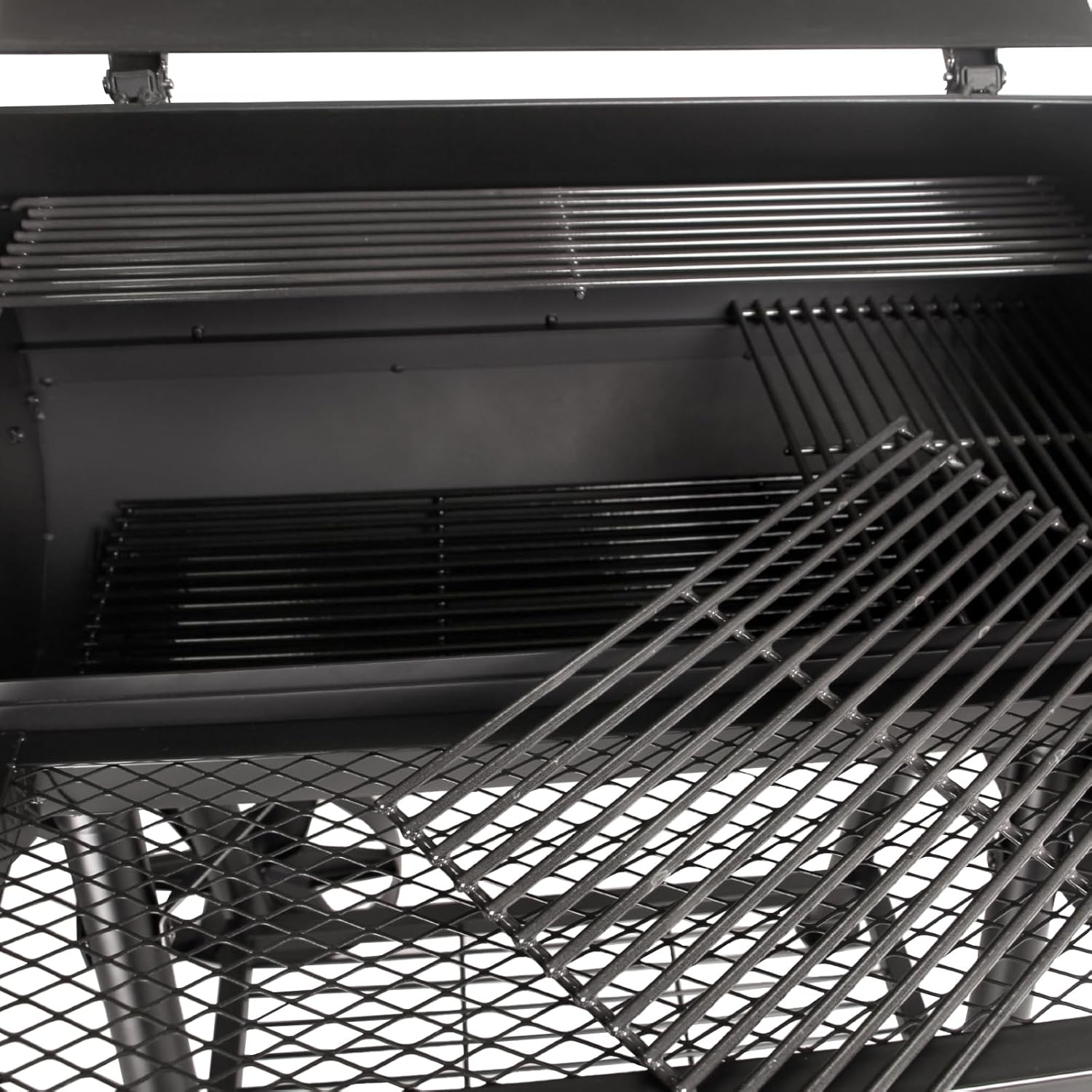 TAINO Yuma XXL 90kg Profi-Smoker massiver Räucherofen Holzkohle schwarz 3,5mm Stahl