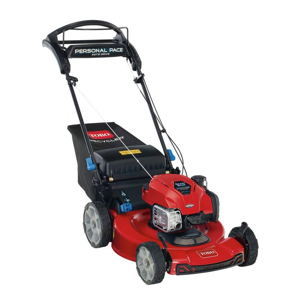 Toro SmartStow 22′′ Gas Lawn Mower, Self-Propelled, 150cc Briggs & Stratton Engine, Recycler Deck