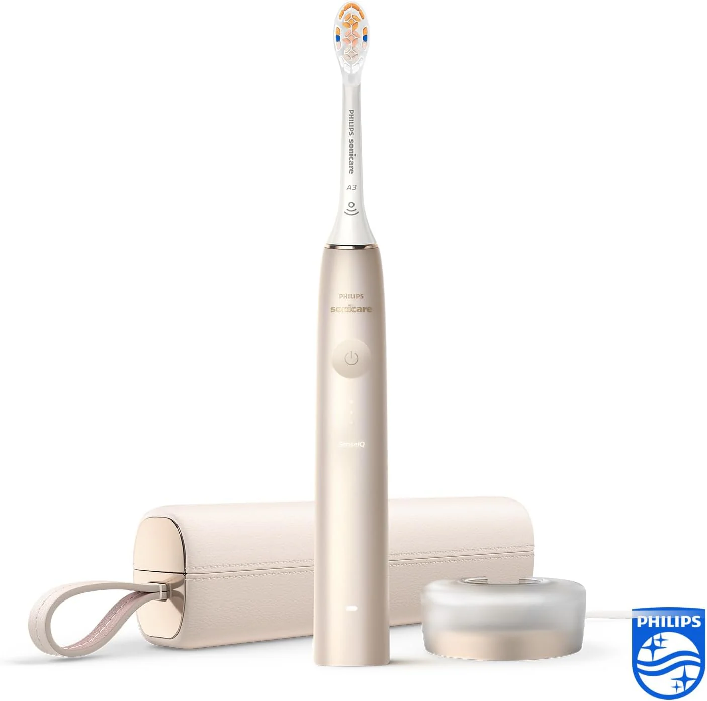 Philips Sonicare DiamondClean Prestige 9900 �C Elektrische Zahnb��rste mit SenseIQ, A3 Premium-All-in-One-B��rstenkopf und Ladeetui in Mitternachtsblau (Modell HX9992/12)