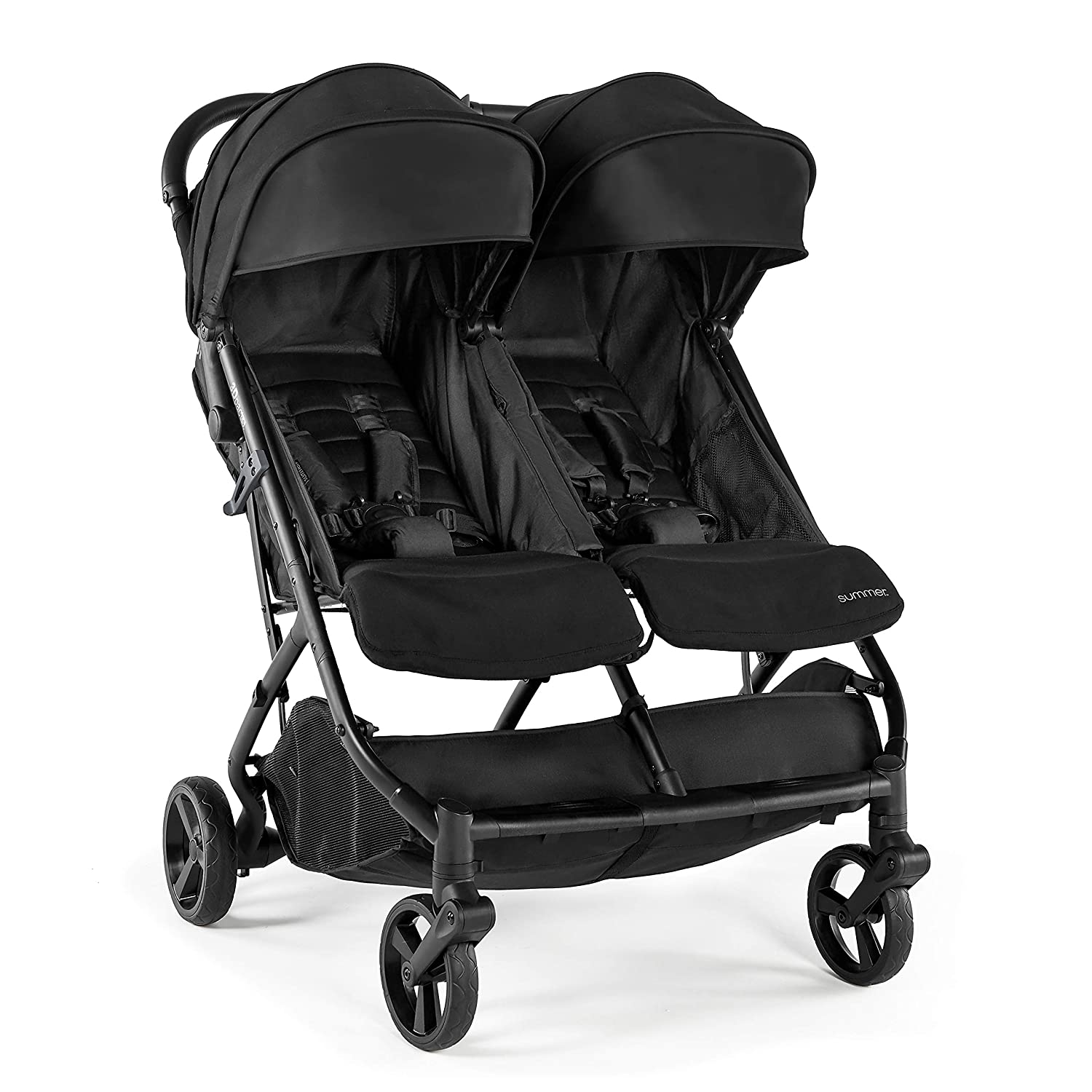 3Dpac CS+ Double Stroller Black ?C Car Seat Compatible Baby Stroller ?C Lightweight Stroller with Convenient One-Hand Fold