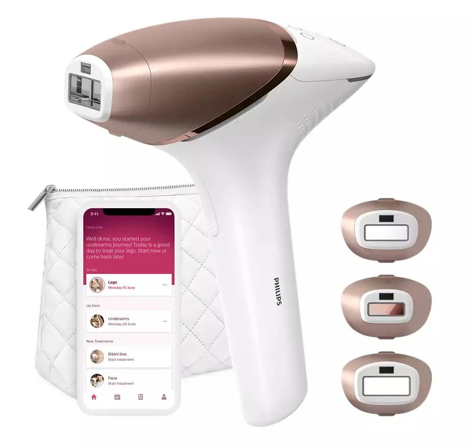 Philips Lumea BRI955 9000 Serie IPL Haarverwijderingsapparaat met 3 opzetstukken voor lichaam, gezicht en precisiegebieden (bikinilijn en oksels)