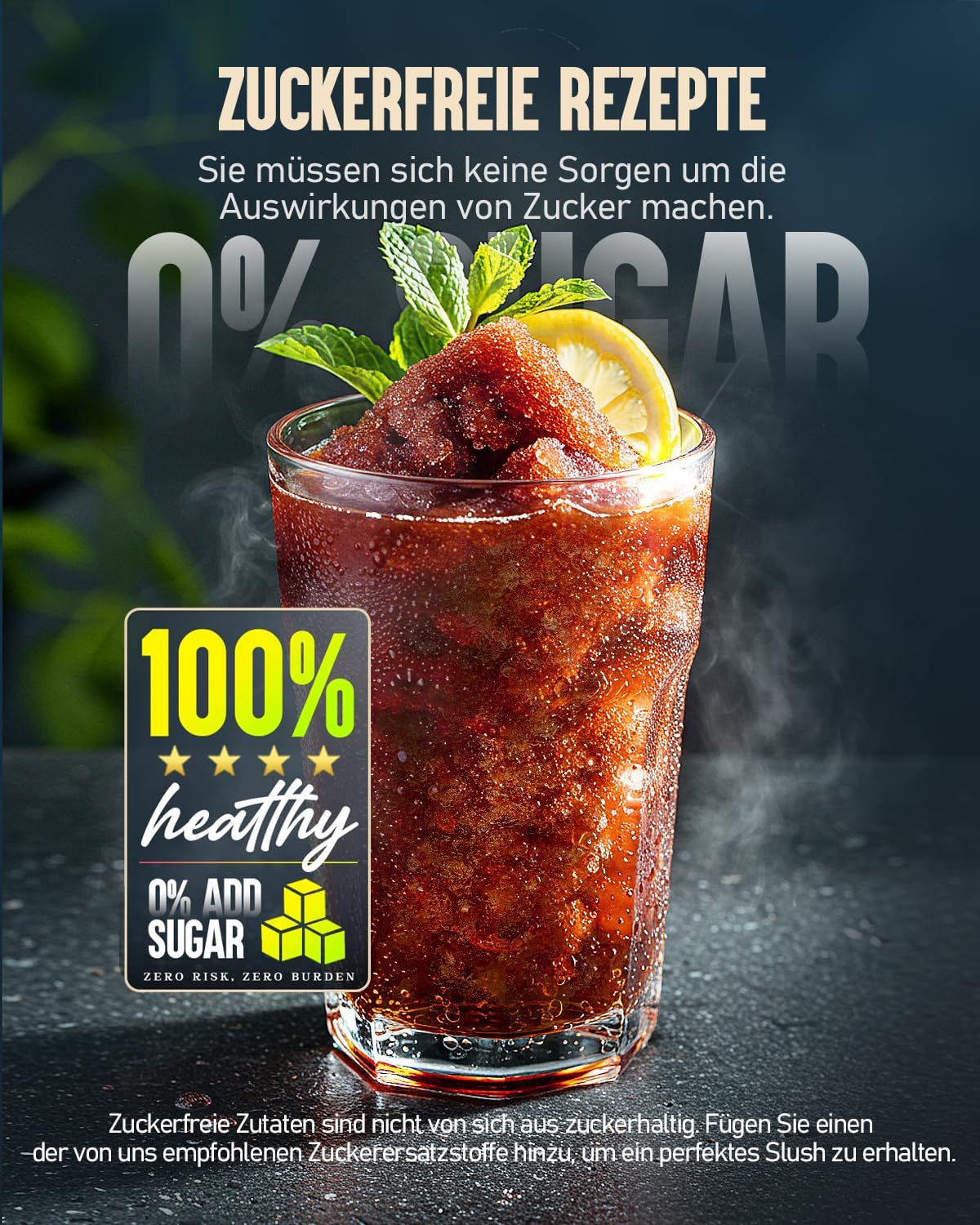 INOVIVA Slush Maschine 2.6L, kein Eis erforderlich, Slushie für Zuhause mit Selbstreinigung, 5 voreingestellte Modi, Slushies, Milchshakes, Frappés & Gefrorene Cocktails(Aktualisiertes)