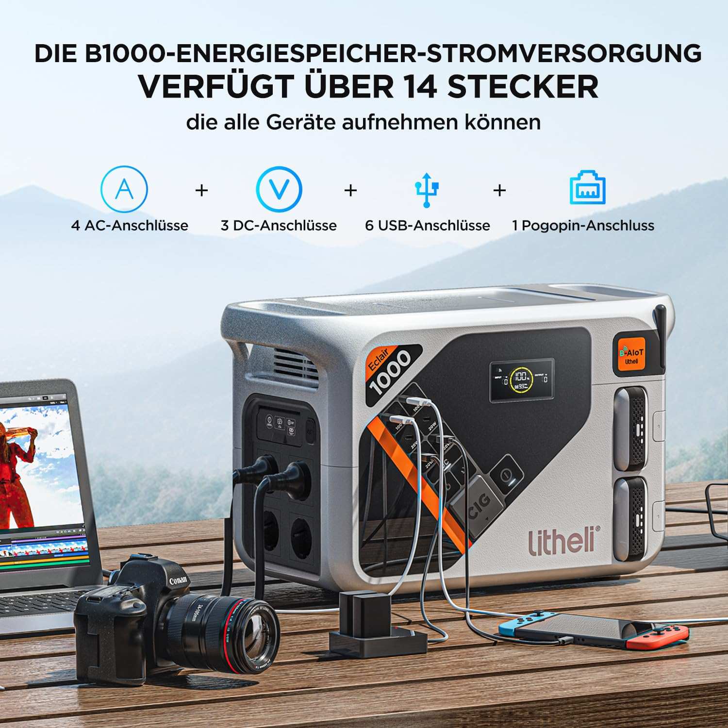 2025 Litheli B1000 Draagbare Powerstation | 1069 Wh / 921 Wh